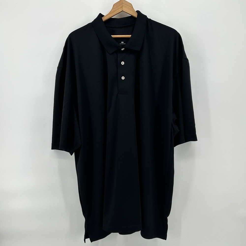 Sport Tek Performance Polo Shirt Mens 4XL Black Mesh Moisture Wicking Athleisure